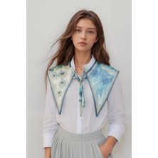 Walkenzo Tavus Kuşu Tüy Desenli Kadın Omuz Şalı |yakalık Fular