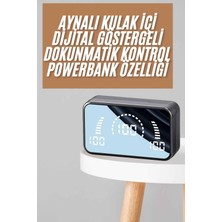 xirshop Powerbankli Bluetooth Kulaklık Yüksek Ses Aynalı Çift Dijital Gösterge Ekranı