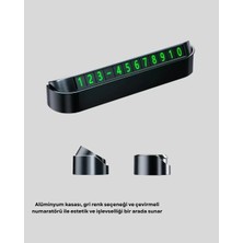 xirshop Gri Alüminyum Araç Içi Telefon Numaratörü – Dayanıklı, Modern ve Net Görünürlük Sağla