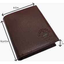 Westpolo Hakiki Deri Fermuarlı Bozuk Para ve Bol Kartlık Bölmeli Erkek Cüzdanı - Kahverengi