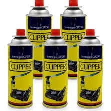 CLİPPER Butan Gaz / Kamp Ocağı Gazı / Pürmüz Gazı (5'li Paket) 400ML