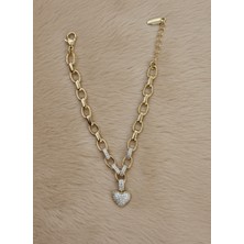 Zarene Silver Xuping Kalpli Bileklik 14K Gold