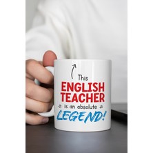 Ingilizce Öğretmeni Kupa Bardak, This English Teacher Is An Absolute Legend, Öğretmenler Günü Hediyesi, Beyaz Seramik Kupa