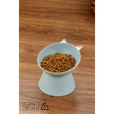 Özgürce Yüksek Ayaklı Mavi Evcil Kedi ve Köpek Mama Kabı