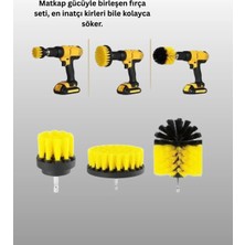 xirshop Matkap Ucu Fırça Seti Halı Fayans Zemin Temizliği