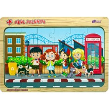 Çocuk Ahşap Puzzle 24 Parça