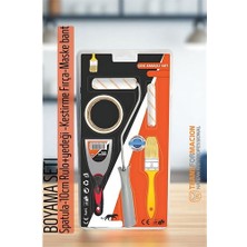 Hsnet Boyama Seti - SPATULA-10CM Rulo +Yedeği -Kestirme Fırça-Maskeleme Bant