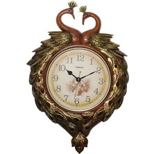 Derin Stok Duvara Asmalı Tavuskuşu Saat