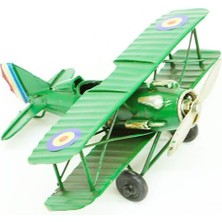 Derin Stok Dekoratif Metal Uçak Çift Kanatlı Dekoratif Biblo Hediyelik