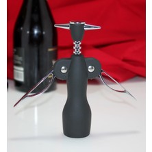 Derin Stok Paslanmaz Çelik Tirbuşon Açacak Siyah Şarap Açacağı