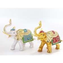 Derin Stok Taşlı Tekli Fil Figürü