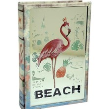 Derin Stok Kutu Kitap Aynalı Flamingo Dekoratiif Hediyelik