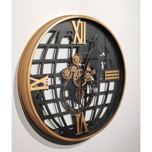 Derin Stok Özel Tasarım Metal Çarklı Duvar Saati