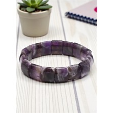 Ametist Doğal Taş Roleks Bileklik 13 x 15 mm Özel Kesim