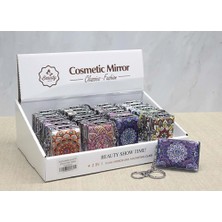 Derin Stok Taşlı El Aynası Anahtarlık