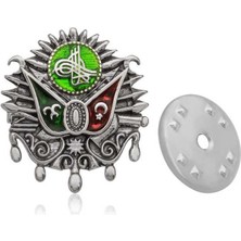 Derin Stok 925 Ayar Gümüş Osmanlı Devlet Arması Rozet