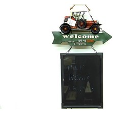 Derin Stok Dekoratif Metal Yazı Tahtası Tabela Okul Tahtası LED Işıklı