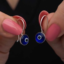 Derin Stok Gümüş Sallantılı Nazar Kadın Küpe