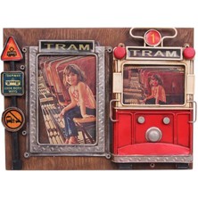 Derin Stok Dekoratif Metal Çerçeve Tramvay Dekorlu Hediyelik