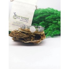 Amorf Kesim Labrodorit Doğal Taş Bileklik (Kristal Kuvars Detaylı)