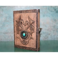 Derin Stok Taşlı Deri Defter