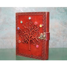 Derin Stok Taşlı Deri Defter