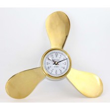 Derin Stok Pirinç Duvara Asmalı Pervane Tasarımı Saat