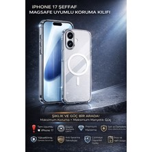 Almanara Project Ultramag 1300G Manyetik Çekim Anti-Sararma Darbe Korumalı Şeffaf iPhone 17 Uyumlu Magsafe Kılıfı