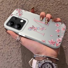 Özgürce Redmi Note 13 Uyumlu Silikon Kenar Sert Arka Kılıf Mama Desenli
