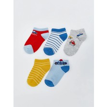 Lc Waikiki Yeni Sezon Baskılı Erkek Bebek Patik Çorap 5'li