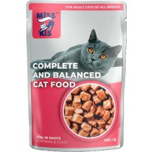 Miss Kis Sığır Etli Yetişkin Kedi Pouch 100 gr - %100 Et Içerikli Doğal Yaş Mama