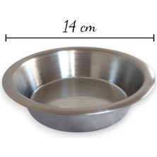 Özgürce Paslanmaz Çelik Kedi Köpek Mama ve Su Kaseleri 12-14-18 Cm, 2'li Set