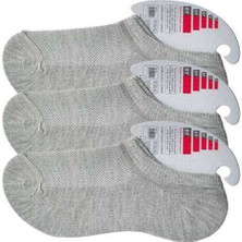 Çerçici Gri Kadın Görünmez Çorap 3 Çift-Royaleks