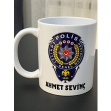 Kişiye Öze Lpolis Logolu Premium Porselen Kupa Bardak