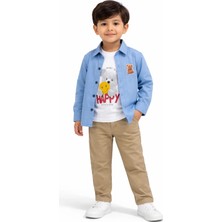 Beboys Erkek Çocuk 3’lü Takım Gömlek Pantolon Tişört