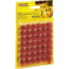 Noch 7042 Çiçeklenen Çayır Öbekleri, Kırmızı-Yeşil Tonları, Mini Set Xl, 42 Adet, 9 mm Diorama Malzemesi