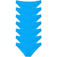 Çerçici 7 Adet Süper Eko Set Likralı Kadın Slip Külot Mavi-Royaleks