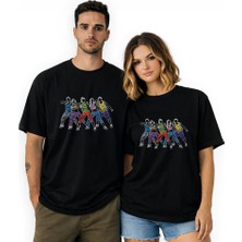 Kidilia Zumba Dans Görselli Unisex Bisiklet Yaka Tasarım Tshirt - Beden: Xxlrenk: Siyah