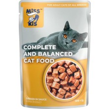 Miss Kis Tavuklu Yetişkin Kedi Pouch 100 gr - %100 Et Içerikli Lezzetli Yaş Mama