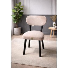 Hey Modüler Mobilya Hey Elma Mutfak Yemek Sandalyesi Salon Balkon Sandalyesi Sütlü Kahve Baby Face Kumaş 1 Adet