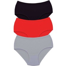 Çerçici 3 Adet Tutku Kadın Yüksek Bel Bato Kalın Lastik Külot S2-Royaleks