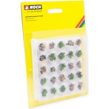 Noch 6921 Taşlı Çimen Kümeleri-B, 6 Mm, 25 Adet, Diorama Malzemesi