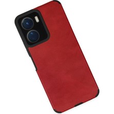 SARVONA Newface Vivo Y16 Kılıf Loop Deri Silikon - Kırmızı