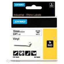 Lims Store Dymo 18445 Rhinopro Renkli Vinil 19MMX5,5M Beyaz-Siyah