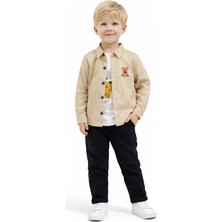 Beboys Erkek Çocuk 3’lü Takım Gömlek Pantolon Tişört