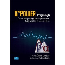 Nobel Akademik Yayıncılık G*power Programıyla Örnek Büyüklüğü Hesaplama... +2 Adet Akademik Kitaplar Kitabı