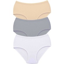 Çerçici 3 Adet Tutku Kadın Yüksek Bel Bato Kalın Lastik Külot S10-ROYALEKS