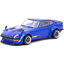 Pazarcan Tarmac Works 1/64 Nissan Fairlady Z S30 Widebody Blue - Designed By Jon Sibal