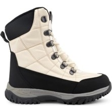 Cool Felix Siyah & Bej Fermuarlı Outdor Unisex Çocuk Kar Bot