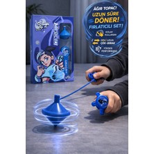 Toyfest Cranky Spin Axis 4 Zlıvız Topaç Seti (Topaç+Fırlatıcı+Dişli Çubuk) Ağır, Uzun Döner